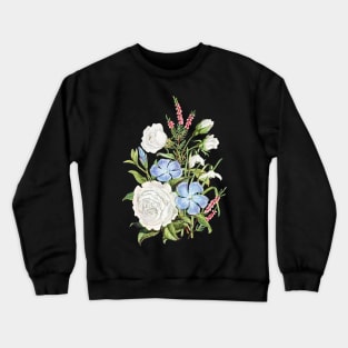 Spring Flower Power -  Flower Bouquet - Hearts - Beautiful Flowers - Vintage Crewneck Sweatshirt